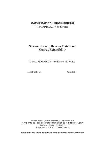 Note on Discrete Hessian Matrix and Convex Extensibility