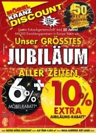 Möbel Kranz Discount in Uelzen direkt an der B4