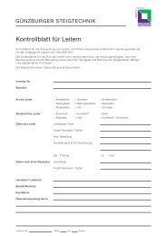kontrollblatt fÃ¼r Leitern - Keller & Kalmbach GmbH