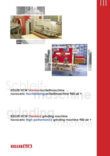 novoceric High-performance grinding machine 900 air + - KELLER