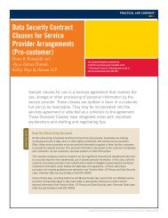 Data Security Contract Clauses for Service Provider ... - Kelley Drye