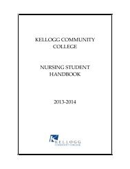 Kellogg community college nursing student handbook