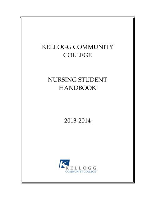 Kellogg community college nursing student handbook