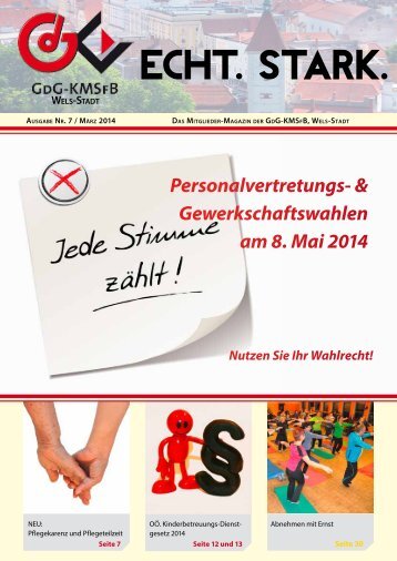 GdG-KMSfB Wels-Stadt ECHT.STARK. Ausgabe Nr. 7 / März 2014