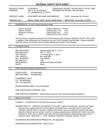 85412_MSDS_EN_No-Damp-Dehumidifier - Star brite