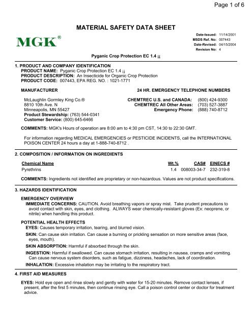 Pyganic Crop Protection EC 1.4 - KellySolutions.com