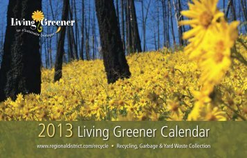 Living Greener Calendar - Regional District of Central Okanagan