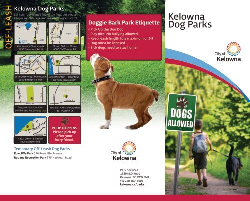 Kelowna Dog Parks - Regional District of Central Okanagan