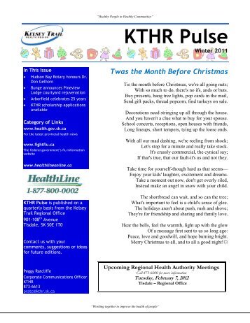 KTHR Pulse - Kelsey Trail Health Region