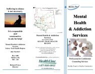 Mental Health & Addiction Services - Kelsey Trail Health Region