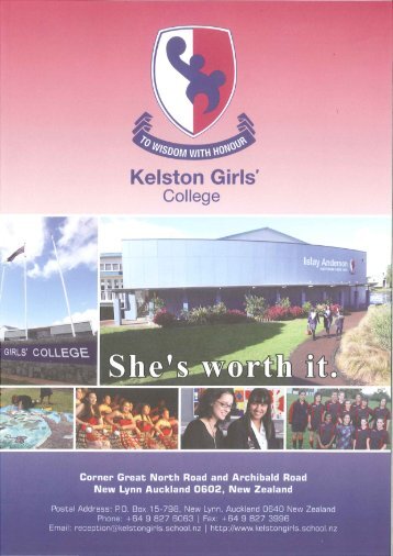 Principal's Newsletter - Kelston Girls