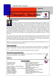 Principal's Newsletter - Kelston Girls