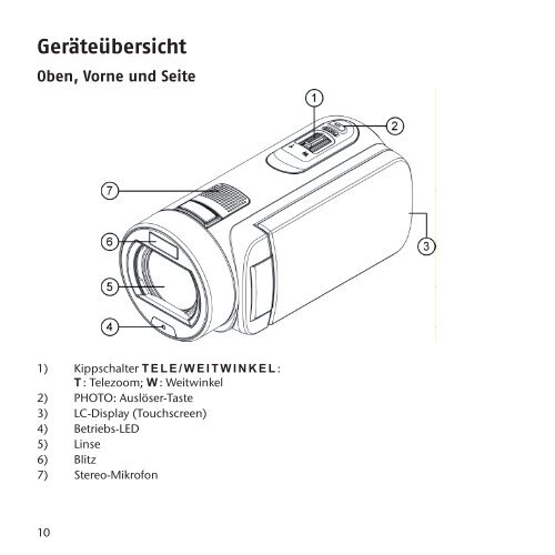 Design Full HD Camcorder mit Touchscreen - Medion