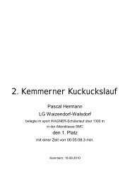 2. Kemmerner Kuckuckslauf - SC Kemmern