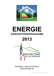 EINSPARFÃRDERPROGRAMM - Stadt Kemnath