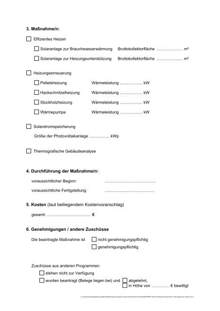 130514 Antrag Solar Heizung PV Thermografie - Stadt Kemnath