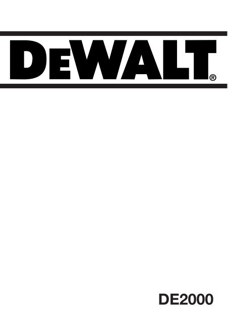 DE2000 - Service - DeWalt