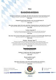 Paulaner Menu