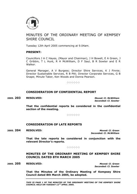 12 04 05 Kempsey Shire Council