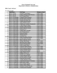 Kenya Methodist University Department of Business Administrations ...