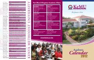 Academic Calendar - Kenya Methodist University