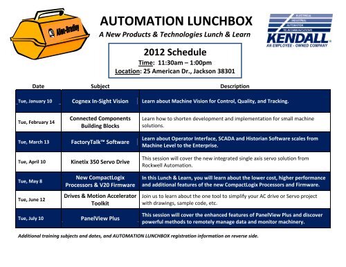 AUTOMATION LUNCHBOX - Kendall Electric