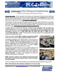 SLC-500 PLC Troubleshooting & Programming - Kendall Electric Inc