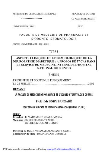 LA FACULTE DE MEDECINE DE PHARMACIE ET D'ODONTO ...