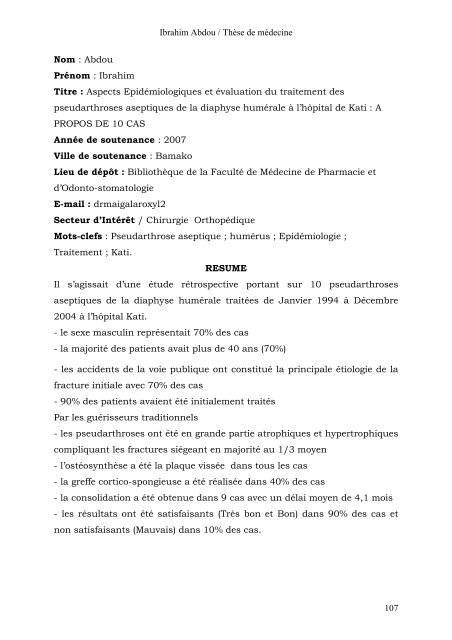 et d'odonto-stomatologie aspects epidemiologiques et evaluation du ...