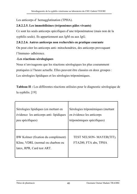 TITRE JURY SÃ©rodiagnostic de la syphilis vÃ©nÃ©rienne au ...