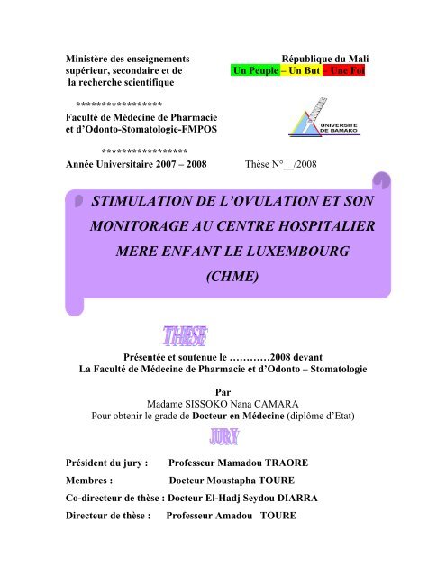 stimulation de l'ovulation et son monitorage au centre hospitalier ...