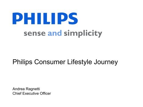 Philips Consumer Lifestyle Journey