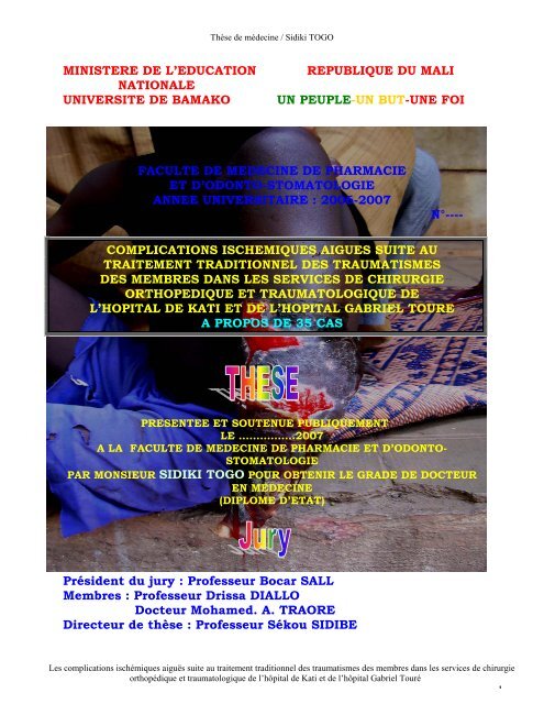 ministere de l'education republique du mali nationale universite de ...