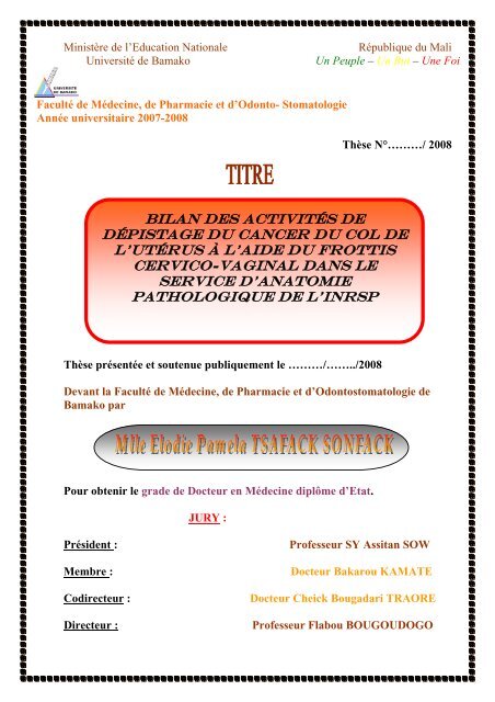 Bilan Des Activita C S De Da C Pistage Du Cancer Du Col De L Uta