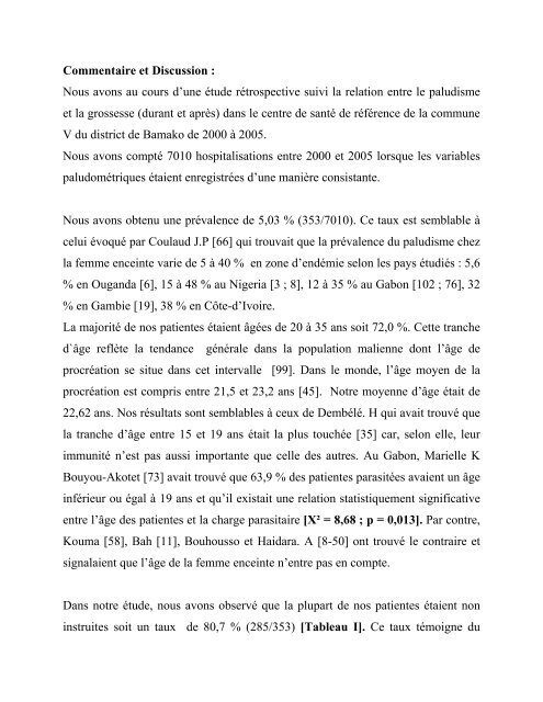 Un But -Une Foi UNIVERSITE DE BAMAKO AnnÃ©e 2006-2007