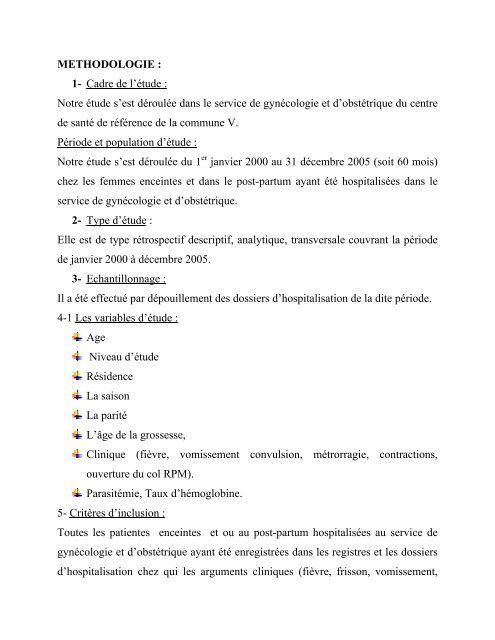 Un But -Une Foi UNIVERSITE DE BAMAKO AnnÃ©e 2006-2007