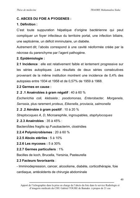 APPORT DE L`ECHOGRAPHIE DANS LA PRISE EN CHARGE DE L ...