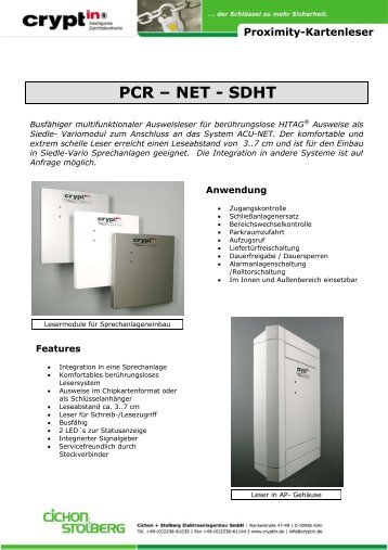 PCR – NET - SDHT