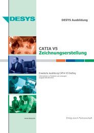 DESYS Ausbildung CATIA V5 Zeichnungserstellung