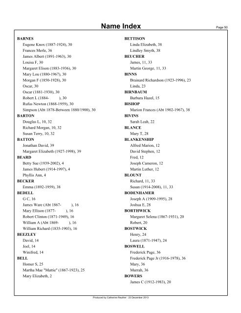 James Patterson - Descendant Chart - kennedyreuther.com