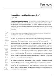 Download Personal Injury and Fatal Accident Brief - Kennedys