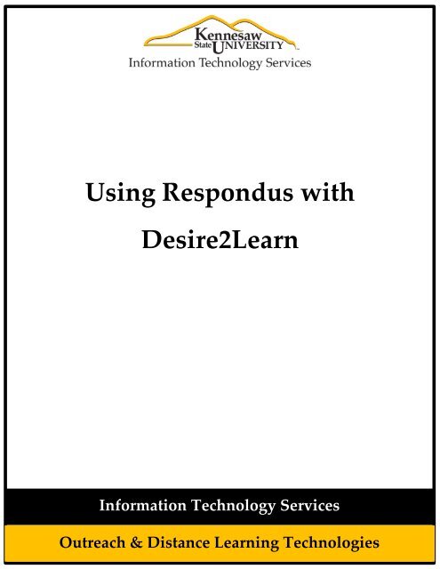Respondus And D2l Kennesaw State University