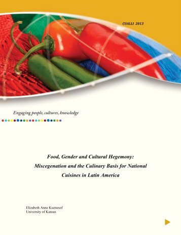 Food, Gender and Cultural Hegemony - Kennesaw State University