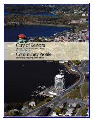 TABLE OF CONTENTS - Kenora.ca