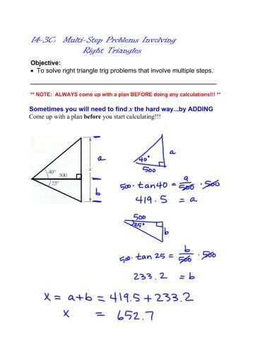 Solving multi step problems