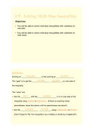 3-4: Solving Multi-Step Inequalities