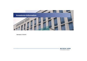 Investoren-Information - Deutsche Hypo