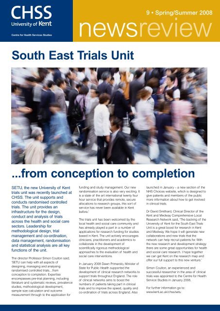 chss newsletter8 - University of Kent