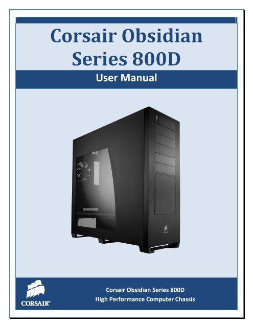 800d user manual - Corsair