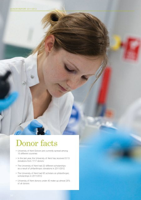 Donor report 2011/2012 - University of Kent